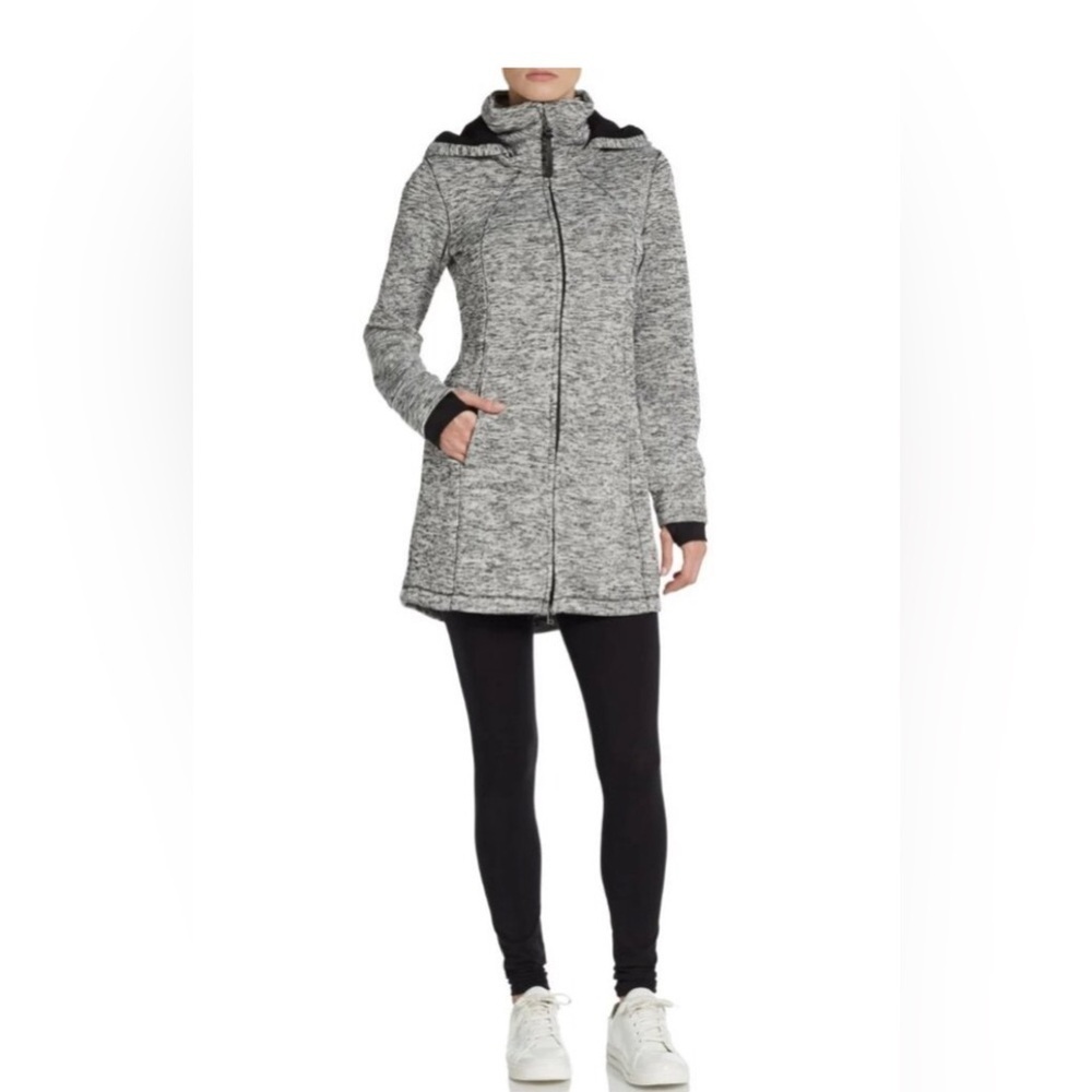 Calvin Klein women’s Gray & Black Cozy Fleece Jacket Size Small